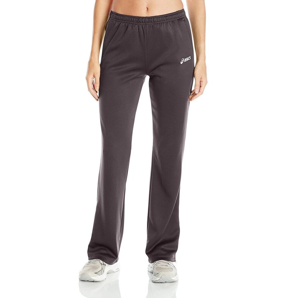 ASICS Women's Gray Cali Pant Athletic Warm Up Pant w Zip Leg Size M NWT